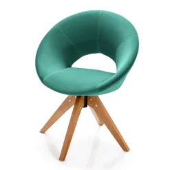 Costway Mid Century Modern Swivel Accent Chair Fabric Armchair Velvet Living Room PinkBlueGreenGrey -Lush Living Store GUEST a1e550e7 c840 484e a2c6 4ce585cadedf
