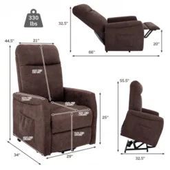 Costway Power Lift Recliner Chair For Elderly Living Room Chair W/ Remote Control GreyBrown -Lush Living Store GUEST a1f49f6c e542 476f 9a1b 7be1b86830b8
