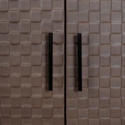 Arina 2 Door Leatherette With Bands Weaving Vision High Accent Cabinet With Adjustable Shelf - The Pop Maison -Lush Living Store GUEST a23240df e6a6 4c88 8e77 aa22eb678181