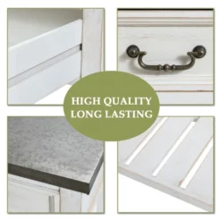 LuxenHome Farmhouse Distressed White Wood Console Table With Storage 16 LuxenHome Farmhouse Distressed White Wood Console Table With Storage -Lush Living Store GUEST a2bfe169 b7b5 4994 9091 b824abbc52b4