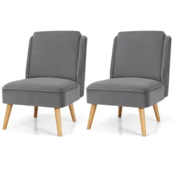 Costway 2PCS Velvet Accent Chair Single Sofa Chair Leisure Chair With Wood Frame 24 Costway 2PCS Velvet Accent Chair Single Sofa Chair Leisure Chair With Wood Frame -Lush Living Store GUEST a2e0d53a eb1a 4586 a2a3 767ea676339e