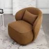 Boucle Upholstered Swivel Barrel Chair - Kinwell -Lush Living Store GUEST a346aca7 cb3f 44c1 b9d0 26681222b035