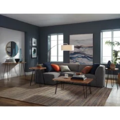 Alaterre Furniture 20" Hairpin Natural Brown Live Edge End Table Metal And Wood -Lush Living Store GUEST a37c4ecf cc55 4e5e b089 2e09ca296291