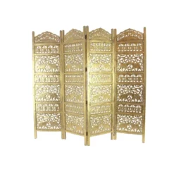 Traditional 4 Panel Fine Carved Room Divider Screen Gold - Olivia & May -Lush Living Store GUEST a37efc56 9077 4388 b969 0a2033887a60