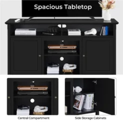 Yaheetech 24.6in Height Mid-century TV Stand TV Console Table Black 14 Yaheetech 24.6in Height Mid-century TV Stand TV Console Table Black -Lush Living Store GUEST a380fd5b 7407 47a7 b23b 06ae8d247856