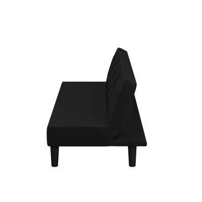 Lorrance 3 Seat Convertible Futon Sofa Bed Black - Serta 6 Lorrance 3 Seat Convertible Futon Sofa Bed Black - Serta - Image 4