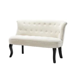 Jane 47" Velvet Button-tufted And Wing Back Loveseat Solid Wood And Cabriole Legs For Living Room And Bedroom | ARTFUL LIVING DESIGN -Lush Living Store GUEST a4df1df2 619a 4d94 b415 8f18ebf339ac
