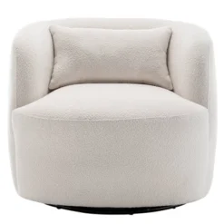 Boucle Upholstered Swivel Armchair - Kinwell -Lush Living Store GUEST a4f31947 9c05 4270 9777 8036018c74c2