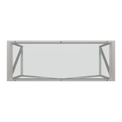 Severin Glass Top Brushed Nickel Sofa And Table Silver - Inspire Q -Lush Living Store GUEST a51d2606 8038 4e61 8ea3 c772af920e71