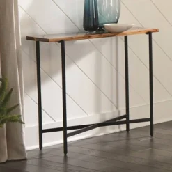36" Rivers Edge Acacia Wood And Acrylic Narrow Console/Entryway Table Brown - Alaterre Furniture -Lush Living Store GUEST a53c2a76 3cb9 4fd2 b2de 31a3e168fc5d