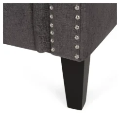 Burkehaven Contemporary Fabric 3 Seater Nailhead Trim Sofa Gray/Dark Brown - Christopher Knight Home -Lush Living Store GUEST a54b09d4 da5e 4195 9226 a2c95cdcbdcc