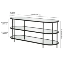 Black Bronze Oval TV Stand - Henn&Hart -Lush Living Store GUEST a5e0a92b 8444 486f bf37 21802342a5de