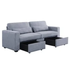 79" Rogyne Sofa Gray Linen - Acme Furniture -Lush Living Store GUEST a5e59751 e6f4 4e06 a848 9e16cbe15dc6