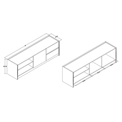 Walker Wood Faux Marble Top TV Stand For TVs Up To 60" Dark Brown/Marble/Gold - Baxton Studio 8 Walker Wood Faux Marble Top TV Stand For TVs Up To 60" Dark Brown/Marble/Gold - Baxton Studio - Image 6