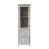 35.58" 2 Drawer Wooden Storage Cabinet With Glass Door And Round Knobs White - The Urban Port -Lush Living Store GUEST a6a8fdbb 7337 4638 b0ce f85e922ad602
