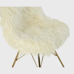 Remy Flokati Chair White - Linon -Lush Living Store GUEST a6ea8c44 3611 4c9f ae06 e0e9c7ed5c7a