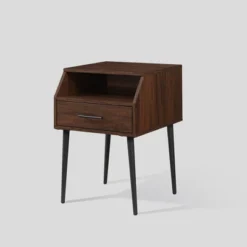 Modern 1 Drawer Angled Side Table - Saracina Home -Lush Living Store GUEST a6f81268 121a 4c90 8210 8fa356ee1344