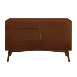 Mid-Century Modern With Closed Storage TV Stand For TVs Up To 58" Walnut - Saracina Home -Lush Living Store GUEST a7464c94 29d8 4553 a384 f28171a991b0