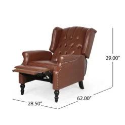 Walter Contemporary Tufted Recliner Cognac Brown/Dark Brown - Christopher Knight Home -Lush Living Store GUEST a7c06487 4c5e 4882 ad0b 3c2942a794dd