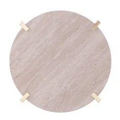 Amelia Round End Table With Faux Marble Top Brass - Aiden Lane -Lush Living Store GUEST a7f23868 fe80 49b8 bdb7 b38dc0740dcd