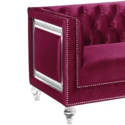 67" Heibero Sofa Burgundy Velvet - Acme Furniture -Lush Living Store GUEST a8141761 5e9d 43c0 9b14 13e64c62d2d5