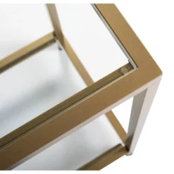 47" Camber Modern Glass Console Table Gold - Studio Designs Home -Lush Living Store GUEST a84286aa 1962 4a14 a1e4 1fa61de2f4b5