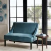 Delaney Swoop Arm Settee Blue -Lush Living Store GUEST a8bf9429 c905 4831 83fa d2f817416c3a