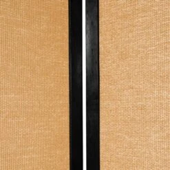 6 Ft. Tall Jute Shoji Screen - Black (4 Panels)