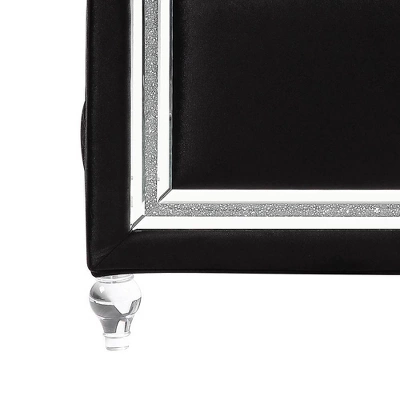 67" Heibero Sofa Black Velvet - Acme Furniture 8 67" Heibero Sofa Black Velvet - Acme Furniture - Image 6