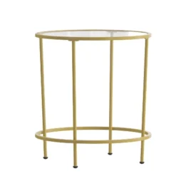 Merrick Lane End Table With Round Frame And Vertical Legs -Lush Living Store GUEST a8fb72c4 3f60 4456 8db6 fff968191e5d