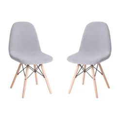 Emma And Oliver Set Of 2 Dorset Series Faux Shearling Accent Chairs With Beechwood Legs For Living Room, Bedroom, Dorm And More -Lush Living Store GUEST a92bad21 fea9 4773 ada3 c8c52e2c2f37