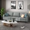 Costway Modern Modular 3-Seat Sofa Couch W/ Side Storage Pocket & Metal Leg GreenGrey 1 Costway Modern Modular 3-Seat Sofa Couch W/ Side Storage Pocket & Metal Leg GreenGrey -Lush Living Store GUEST a935ffa6 1c81 41af 9ab8 607645576a86