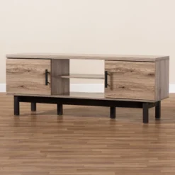 2 Door Arend Two-Tone Wood TV Stand For TVs Up To 55" Brown - Baxton Studio 11 2 Door Arend Two-Tone Wood TV Stand For TVs Up To 55" Brown - Baxton Studio -Lush Living Store GUEST a96dc3b3 e9c2 46d9 b33c b4fdf60c3197