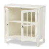 Kendall Wood And Glass Kitchen Cabinet White - Baxton Studio -Lush Living Store GUEST a97279da 0661 40e4 bc12 d0b06fd79361