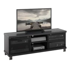Flat Panel TV Stand For TVs Up To 60" CorLiving Ravenwood Black -Lush Living Store GUEST a9b7f59c 0c0a 443a b40d 303850356705