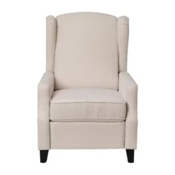 Emma And Oliver Fabric Upholstered Easy Push Back Recliner - Classic Wingback Design With Nailhead Accent Trim And Footrest -Lush Living Store GUEST a9c724ba 67a1 4805 9f9e 427a24f8948f