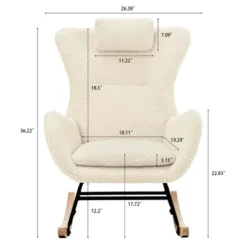 Teddy Tufted Rocking Chair With Rubber Legs - ModernLuxe -Lush Living Store GUEST a9dc89b5 8d02 4752 bf17 b409cd7b1d56