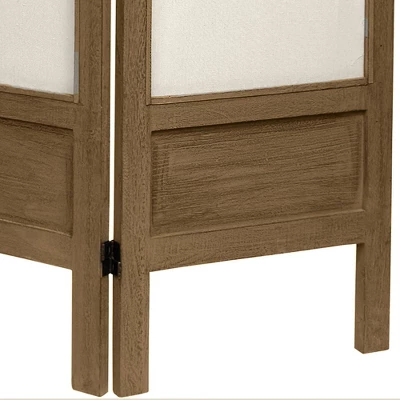 5 1/2 Ft. Tall Solid Frame Fabric Room Divider - Burnt Gray (6 Panels) 4 5 1/2 Ft. Tall Solid Frame Fabric Room Divider - Burnt Gray (6 Panels) - Image 2