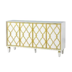 Beatrice 61'' Modern Storage Wide Sideboard With Solid Wood Legs | KARAT HOME -Lush Living Store GUEST aab6c59e 0408 4600 832c 625751540287