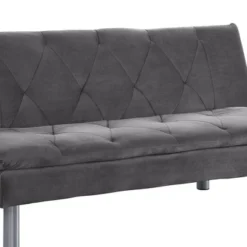 66" Cilliers Sofa Gray Velvet/Chrome Finish - Acme Furniture -Lush Living Store GUEST aac975f8 e2ad 4a79 bc3b 893a165ef8c8