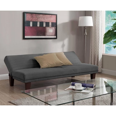 Delia Convertible Futon Sofa Microfiber - Room & Joy 4 Delia Convertible Futon Sofa Microfiber - Room & Joy - Image 2