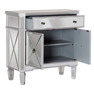 Sasha Mirrored 1Drawer 2Door Console - Powell Company 5 Sasha Mirrored 1Drawer 2Door Console - Powell Company - Image 3