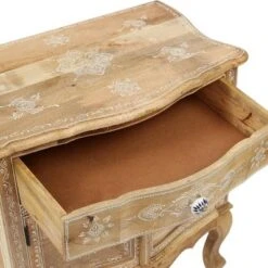 Culloden Handcrafted Boho Mango Wood Cabinet Natural/White - Christopher Knight Home -Lush Living Store GUEST aafd8375 147c 492e 8b93 8041f7c8eb7f