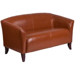 Flash Furniture HERCULES Imperial Series LeatherSoft Loveseat With Cherry Wood Feet -Lush Living Store GUEST ab04e1ee 7980 453a 9d57 5e1a37e6764b