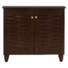 Winda Modern And Contemporary 2-Door Wooden Entryway Shoes Storage Cabinet - Dark Brown - Baxton Studio -Lush Living Store GUEST ab0fe6f1 0d7d 4cd6 9c16 cf6835f46d5a