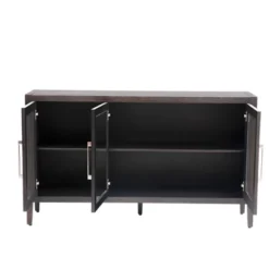 Modern Sideboard, Buffet Storage Cabinet With Tempered Glass Doors And Adjustable Shelves-ModernLuxe -Lush Living Store GUEST ab389bb6 27b6 416c ae14 3a9ecfd1a9a4