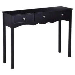 Costway Console Table Hall Table Side Table Desk Accent Table 3 Drawers Entryway Black -Lush Living Store GUEST abcff144 810c 438b 8fd7 e07bcbd4c12b