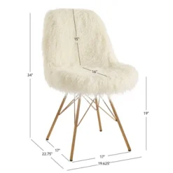 Remy Flokati Chair White - Linon -Lush Living Store GUEST ac7f50b4 2484 4158 9b23 a8863634dfa0