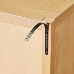 Grooved Wood With Glass 2-Door Cabinet - Natural - Hearth & Hand™ With Magnolia -Lush Living Store GUEST ad828782 66cb 4ad3 92bb c319b1b88f26