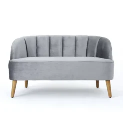 Amaia Modern New Velvet Settee - Christopher Knight Home -Lush Living Store GUEST ada91457 9a9c 4c79 9997 0354f5890428